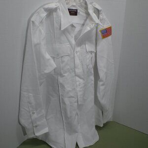 Southeastern White Long Sleeve Professional Work Shirt, Size 17 - 34.